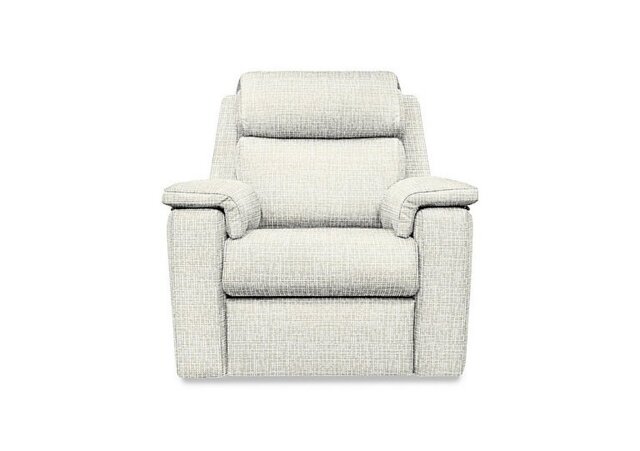 G Plan - Thornbury Fabric Power Recliner Chair with Power Headrest and Power Lumbar - Waffle Taupe