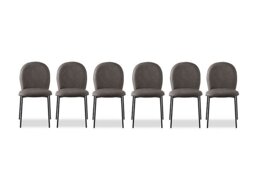 Connubia - Riley Set of 6 Mid Black Metal Leg Dining Chairs