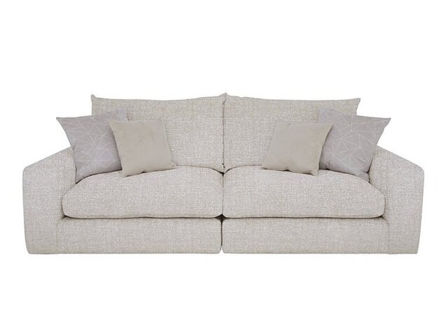 Pandora 4 Seater Split Frame Foam Fill Sofa - Plain Ivory