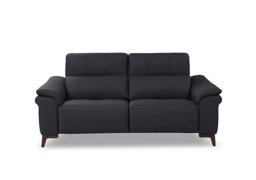 Nicoletti - Marconi 2 Seater Leather Recliner Sofa with Headrests and Power Lumbar - Torello Blu