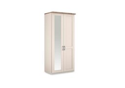 Wiemann - Adeline 2 Door Hinged Wardrobe With Left Hand Mirror - Champagne