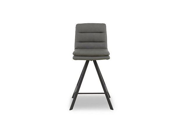 Njord Faux Leather Swivel Bar Stool - Grey