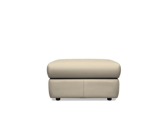 G Plan - Thornbury Leather Footstool - Oxford Mushroom