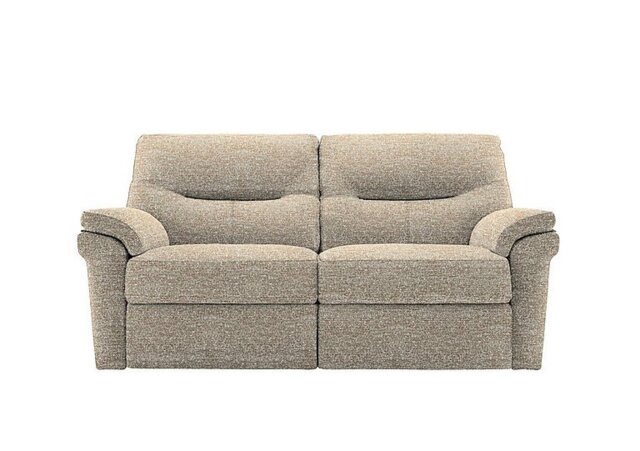 G Plan - Seattle 2.5 Seater Fabric Power Recliner Sofa with Power Lumbar and Heated Seats - Kampala Beige