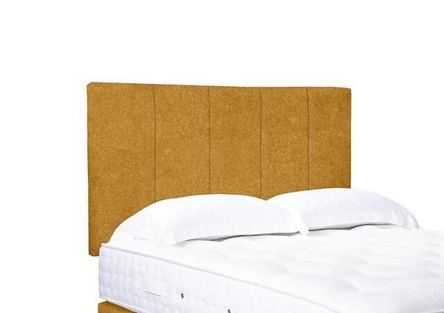 Artisan Collection Strata High Strutted Headboard - Small Double - Tweed Mustard