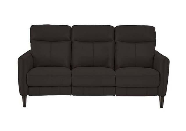 World of Leather - Compact Collection Petit 3 Seater BV Leather Sofa - Dark Chocolate