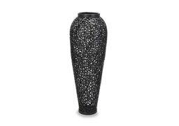 Black Cast Lattice Vase Large
