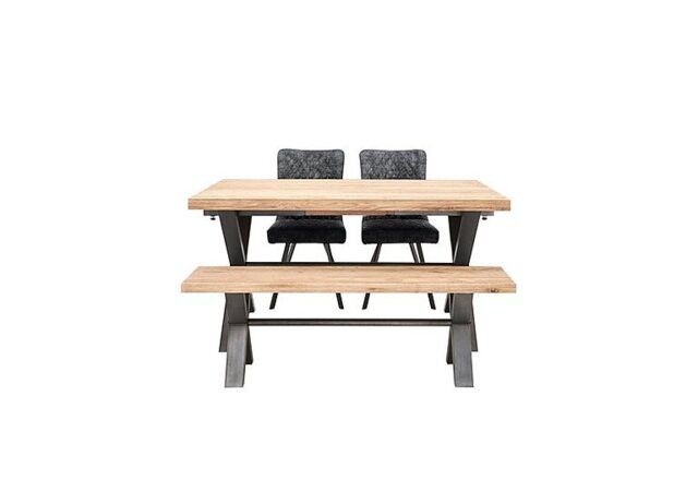 Earth Small Dining Table With Bench and 2 Chairs
