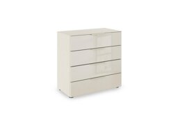 Rauch - Haven 80cm 4 Drawer Chest with Glass Top and Front
