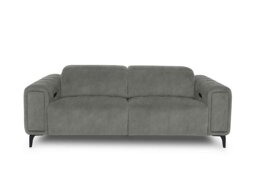 Elphaba Fabric 3 Seater Power Recliner Sofa with Storage Arms - Marble Stone