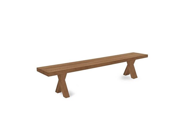 Bodahl - Njord Dining Bench with Wooden X Shaped Legs - 140-cm - Old Bassano