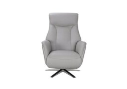 Sicily Leather Look Swivel Power Recliner Chair