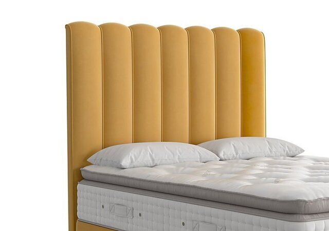 Vispring - Highclere Floor Standing Headboard - Double - Plush Saffron