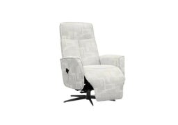 G Plan - Maribo Fabric Lift and Rise Power Recliner Chair with Power Headrest and Black Base - Lydia Blush