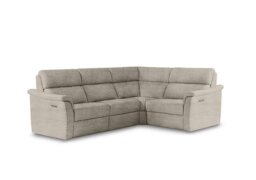 Nicoletti - Bella Small Fabric Power Recliner Corner Sofa with Power Headrests and Power Lumbar
