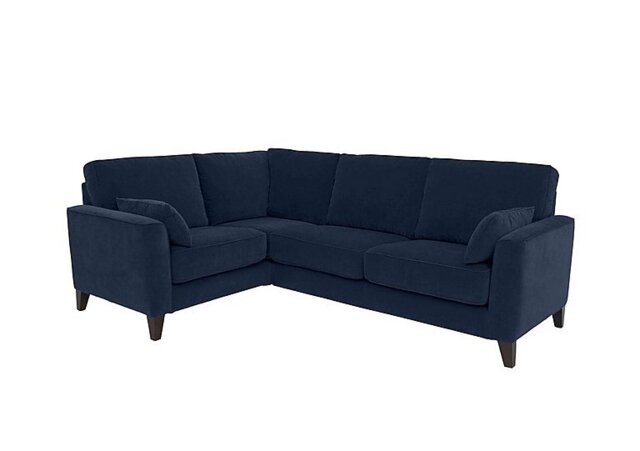 Ideal Home - Brondby Small Fabric Left Hand Facing Corner Sofa - R330 Steel Blue