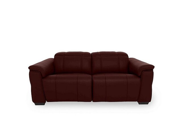 Inca NC Leather 2 Seater Power Recliner Sofa with Power Headrests - Ruby