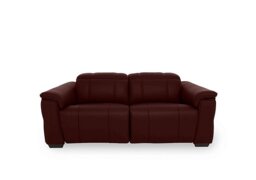 Inca NC Leather 2 Seater Power Recliner Sofa with Power Headrests - Ruby