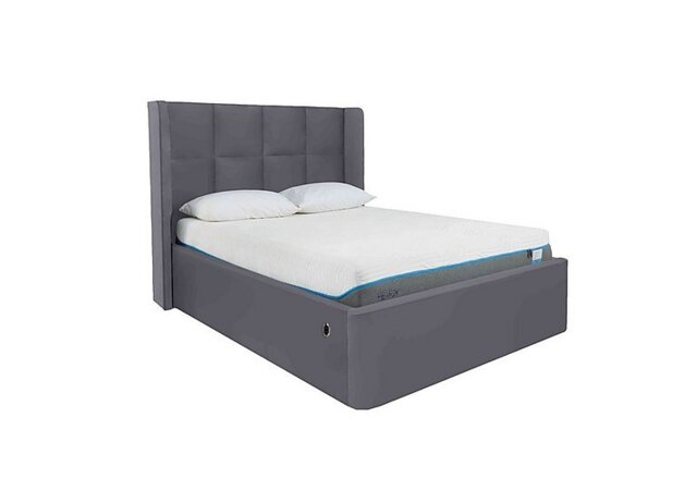 Shiva Electric Ottoman Bed Frame - Super King - Velvet Steel