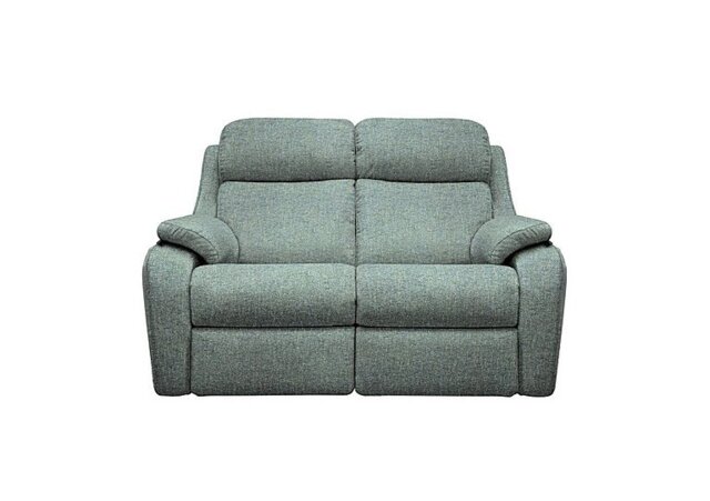 G Plan - Kingsbury 2 Seater Fabric Power Battery Recliner Sofa with Power Headrests - Dapple Kingfisher