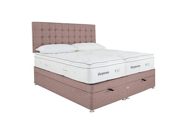 Sleepeezee - Natural Touch 2000 Pillowtop Zip and Link End Ottoman Divan Set - Tweed Lilac