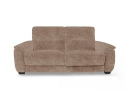Saffron Large Fabric 3 Seater Power Recliner Sofa - Light Brown
