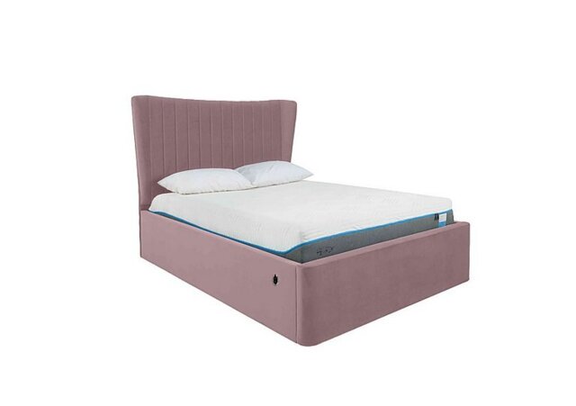 Roman Electric Ottoman Bed Frame - Double - Velvet Lilac - Bedroom Furniture - In Time for Christmas