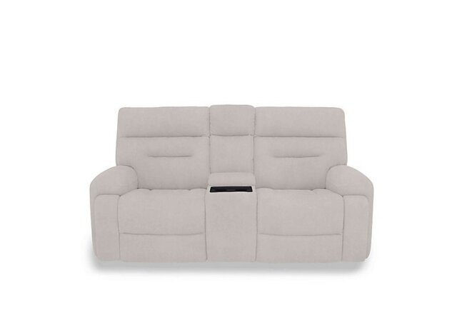 Cinemax Media 2 Seater Fabric Power Recliner Sofa with Power Headrests - Velvet White