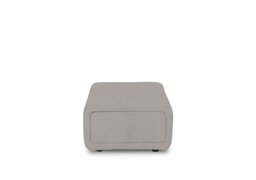 Elphaba Fabric Storage Footstool - Opulence Silver