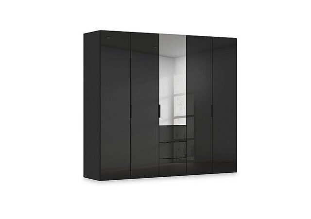 Rauch - Haven 251cm 5 Door Combi Wardrobe with 4 Glass Doors and 1 Mirror Door