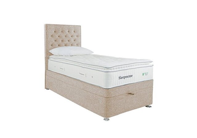 Sleepeezee - Natural Touch 3000 Pillowtop End Ottoman Divan Set - Single - Tweed Cream