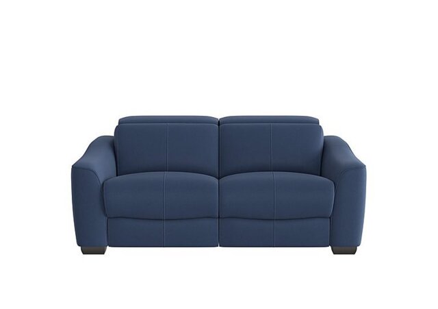 Xavier 2 Seater Fabric Sofa with Power Recliner - Blue - Sofas and Armchairs - In Time for Christmas