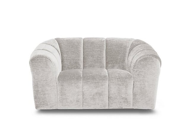 Rhianna Fabric Cuddler Chair - Lead Grey