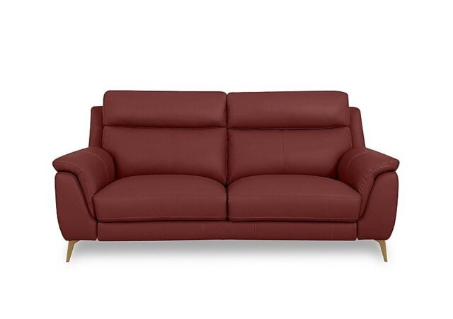 World of Leather - Eclipse Leather 2 Seater Sofa - Deep Red