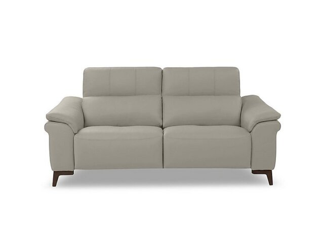 Nicoletti - Marconi 2 Seater Leather Recliner Sofa with Headrests and Power Lumbar - Torello Tortora