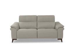 Nicoletti - Marconi 2 Seater Leather Recliner Sofa with Headrests and Power Lumbar - Torello Tortora