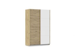 Rauch - Freja 136cm 2 Door Sliding Two Toned Wardrobe - Alpine White