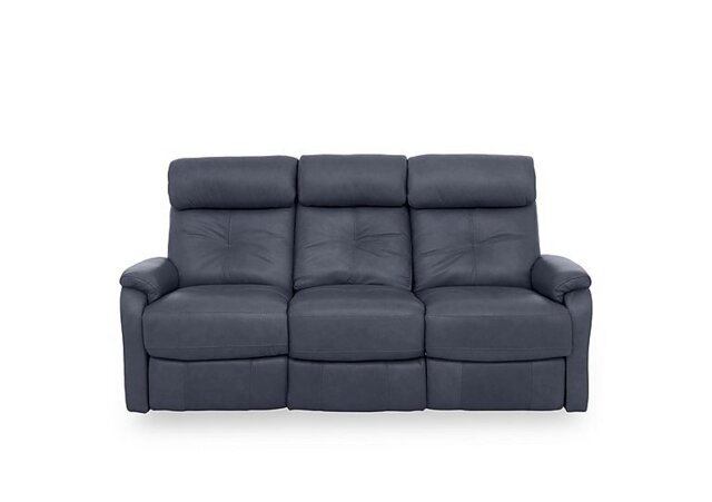 World of Leather - Compact Collection Titch NC Leather 3 Seater Sofa - NC Ocean Blue