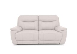Sloane Leather 3 Seater Power Recliner Sofa with Power Headrests - Cotton