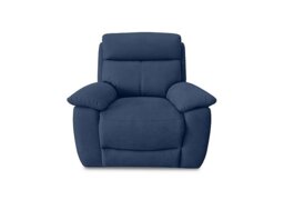 Echo Fabric Power Recliner Armchair - Blue - Sofas and Armchairs