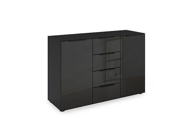 Rauch - Haven 4 Drawer 2 Door Décor Chest with Glass Front