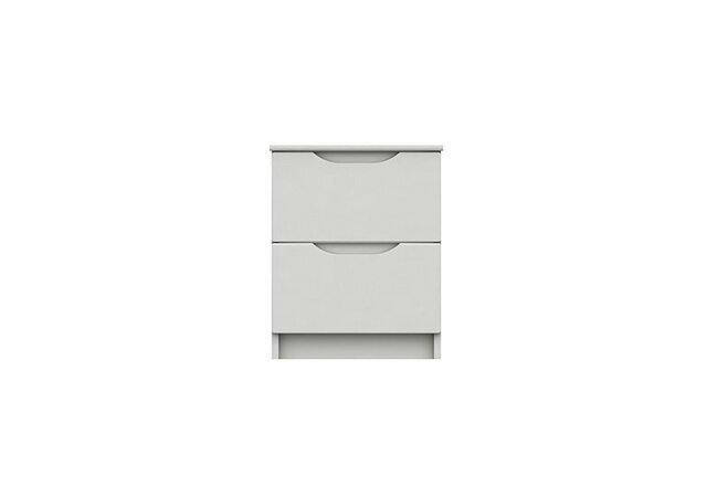 London Bedrooms - St Pancras 2 Drawer Bedside Cabinet - White - Bedroom Furniture - In Time for Christmas