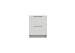 London Bedrooms - St Pancras 2 Drawer Bedside Cabinet - White