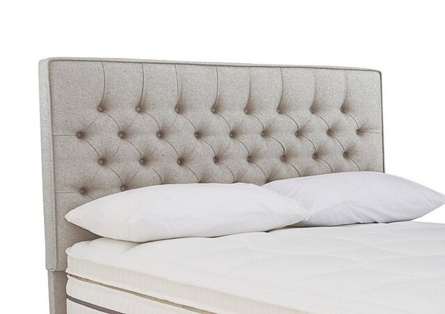 Sleepeezee - Bourbon Floor Standing Headboard - Double - Tweed Stone
