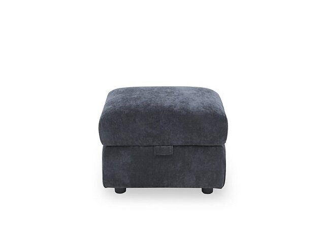 Panache Fabric Storage Footstool - Manhattan Indigo