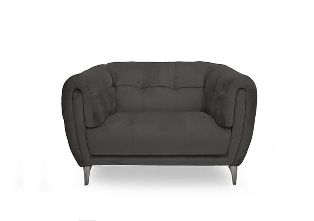 Ideal Home - Sienna Fabric Cuddler Chair - Opulence Granite