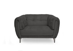 Ideal Home - Sienna Fabric Cuddler Chair - Opulence Granite
