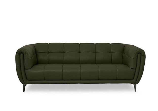 Ideal Home - Sienna Leather 3 Seater Sofa - Oslo Pine