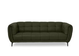 Ideal Home - Sienna Leather 3 Seater Sofa - Oslo Pine