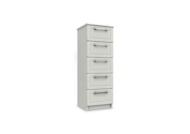 London Bedrooms - Bexley 5 Drawer Tall Boy - White